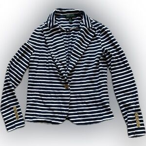 Ralph Lauren blue and white striped blazer